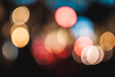 Renkli parlak daireler, bokeh arka planı için