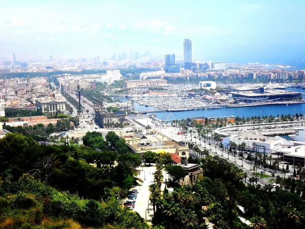 Spain, Catalonia, Barcelona city tour, panorama,port — Stock Photo, Image