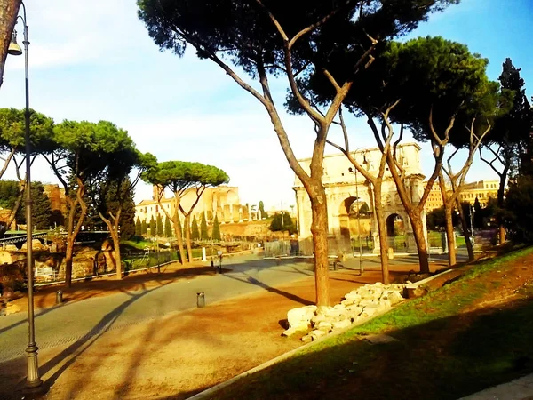 Włochy, Rzym, łuk Constatine, jest łuk triumfalny w Rzymie, s — Zdjęcie stockowe