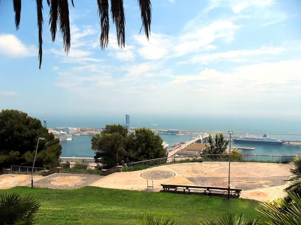 España Cataluña Ciudad Barcelona Puerto Panorama — Foto de Stock