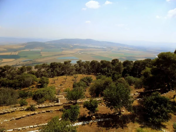 Kościół Przemienienia Pańskiego Górze Tabor Izraelu Góra Tabor Tradycyjnie Jest Obrazek Stockowy