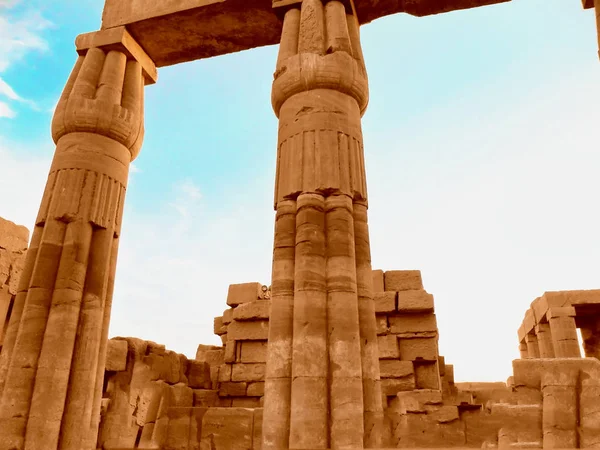 Egypten Nordafrika Templet Karnak Luxor — Stockfoto