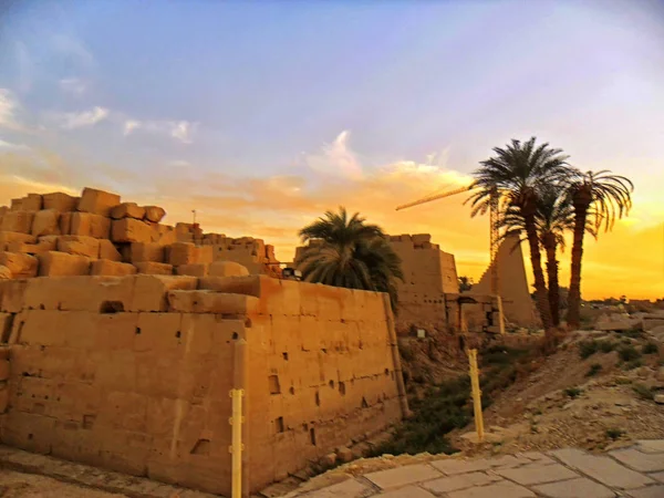 Egypten Nordafrika Templet Karnak Luxor — Stockfoto