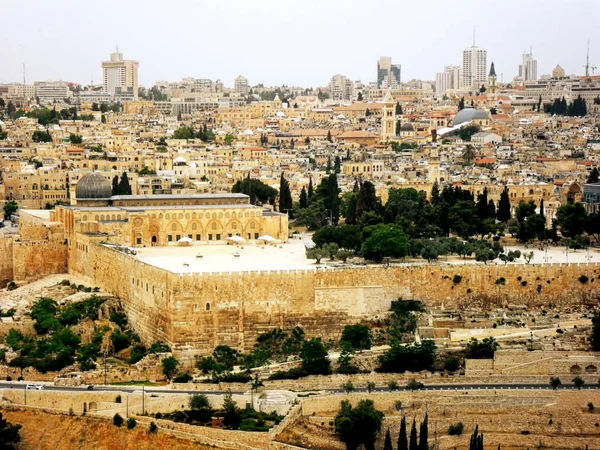 Izrael Jeruzalém Střední Východ Mešitu Aksá Postavené Struktury Kostel — Stock fotografie