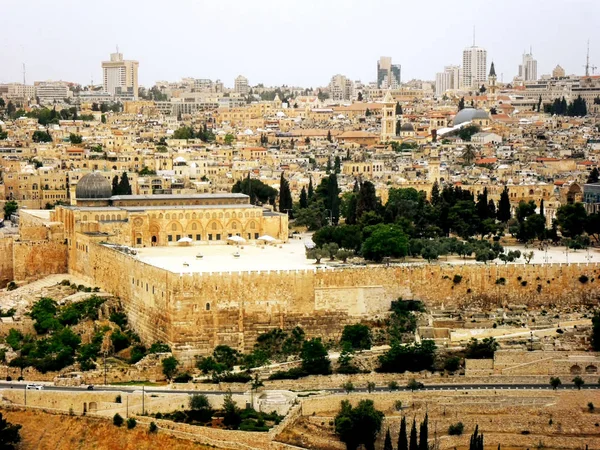 Israel Jerusalén Medio Este Mezquita Aqsa Estructura Construida Iglesia — Foto de Stock