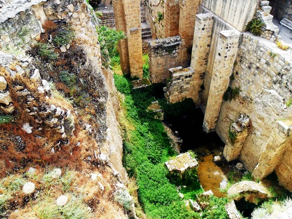 Viajando Israel Jerusalén Las Ruinas Iglesia Bizantina Adyacente Sitio Del — Foto de Stock