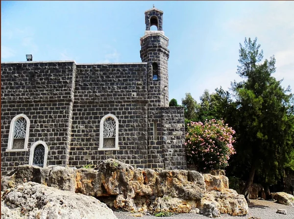 Εκκλησία Της Υπεροχής Του Πέτρου Ταμπγκα Ισραήλ Ισραήλ Royalty Free Εικόνες Αρχείου
