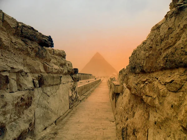 Οι πυραμίδες της Γκίζας στην Αίγυπτο, Μέση Ανατολή Royalty Free Φωτογραφίες Αρχείου