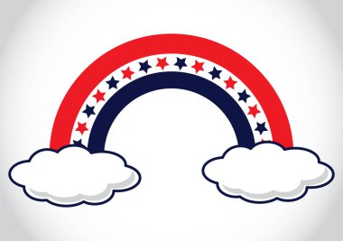 Vatansever yıldızlar ve şeritler gökkuşağı