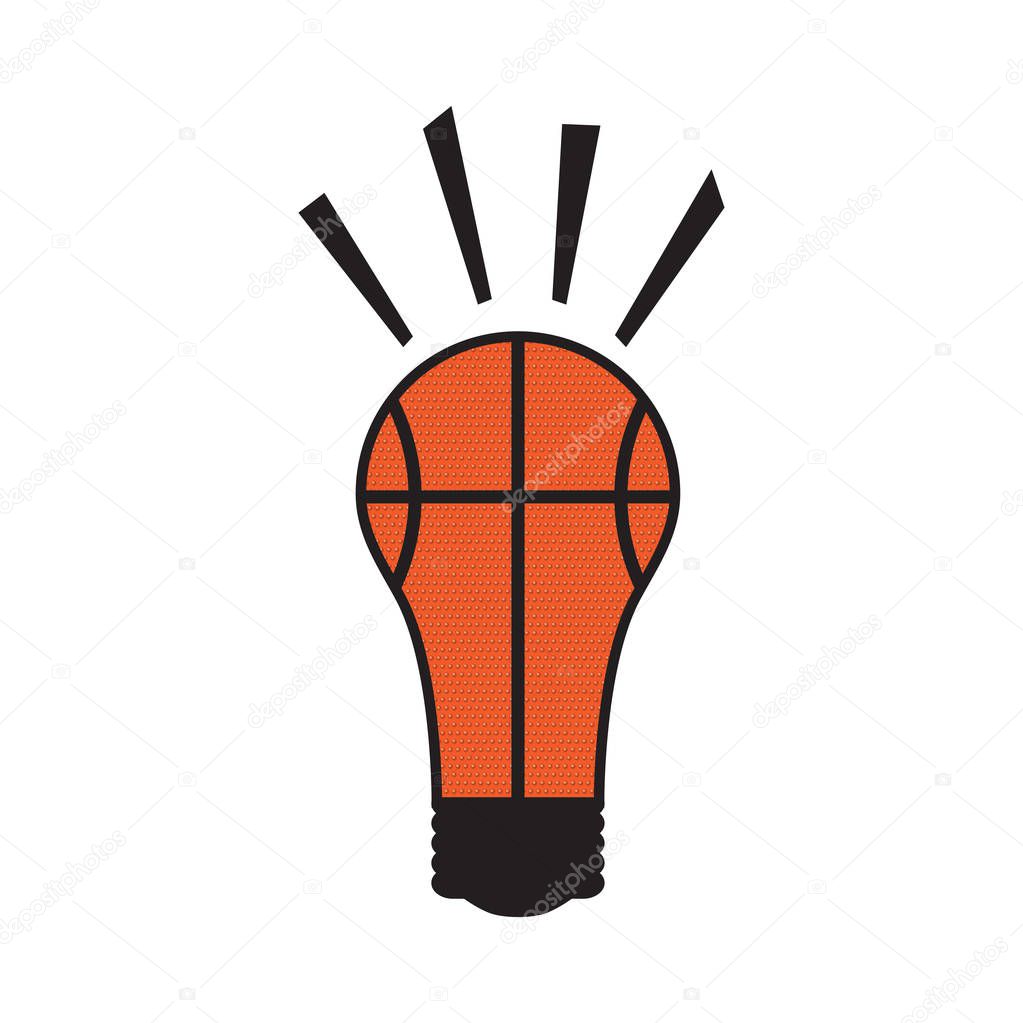 Basketball Idea Light Bulb