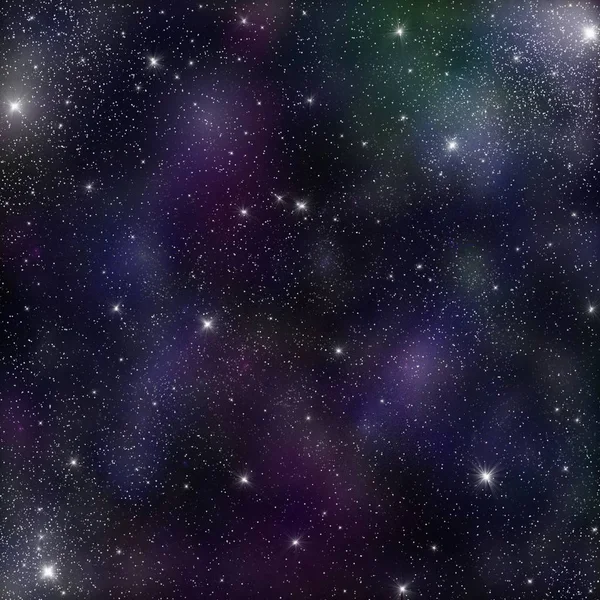 Глубокая Темная Галактика Наполненная Яркими Мерцающими Звездами — стоковое фото