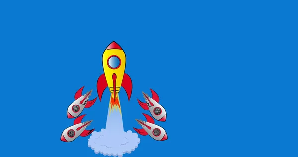 Nagy sebességű rakéta és természetesen új gondolkodás — Stock Fotó