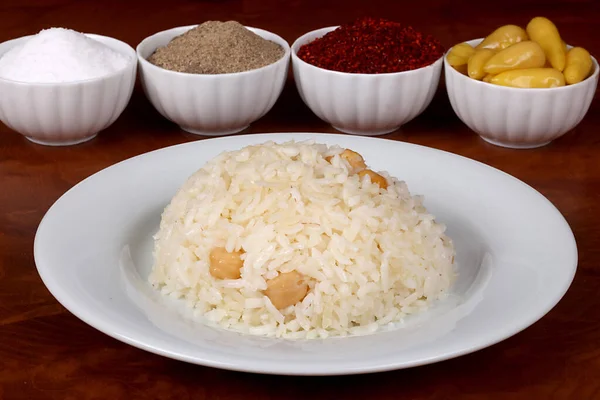 Excelente Comida Turca Garbanzo Arroz Picante — Foto de Stock