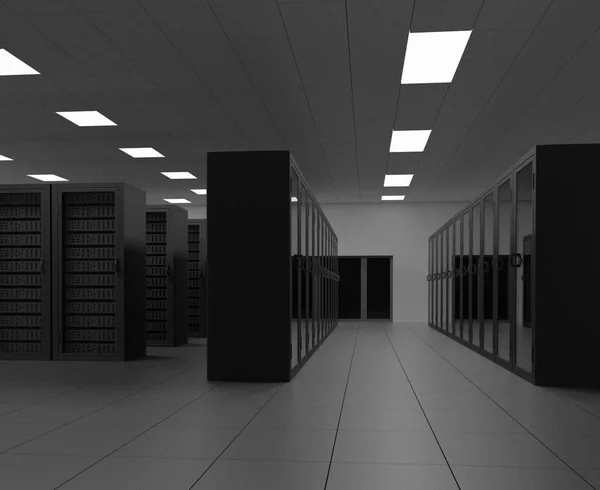 Rendering Server Room — Stock Photo, Image