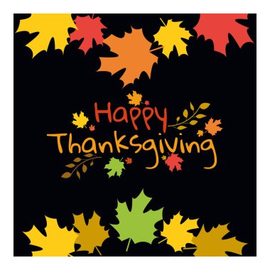 Mutlu şükran günleri. Bir arka plan üzerinde tebrik kartı. 