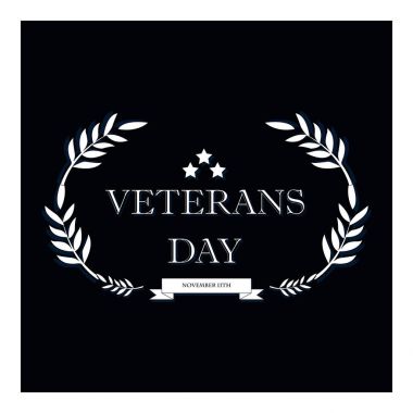 Gün kıdemli ABD afiş, vektör çizim, düz metin