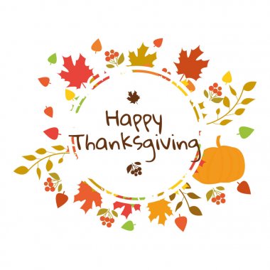 Mutlu şükran günleri. Bir arka plan üzerinde kabak ile tebrik kartı. 