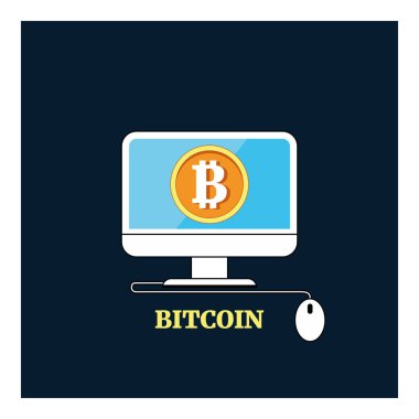 Vektör bitcoin grafik arka plan üzerinde ayarlayın. Bitcoin hype kavramı vektör çizim metin için boş alan ile