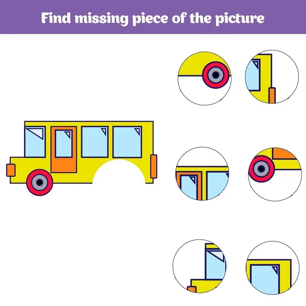 Gra edukacyjna dzieci. Dopasować części owadów. Znajdź brakujące puzzle. Dla dzieci szkolnych lat pre — Wektor stockowy