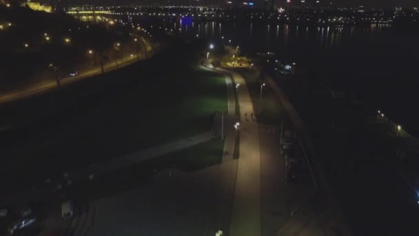 Ποταμός Dunav Σάβα Στο Βελιγράδι Πυροτεχνήματα Βίντεο Κλιπ