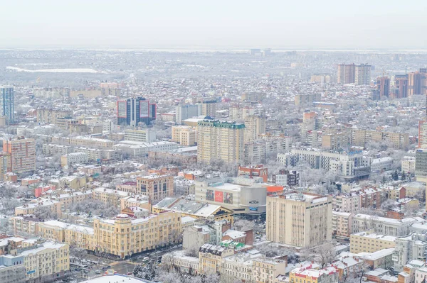 Rostov-on-don, russland - januar 2019: stadtzentrum im winter, blick von oben — Stockfoto