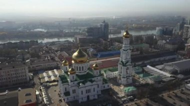 Rostov-on-Don, Rusya - 2019: Yukarıdan katedral
