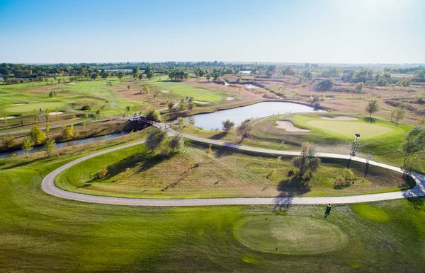 Rostov-on-Don, Russia - 2015: Golf Country Club Don, aerial view — 스톡 사진