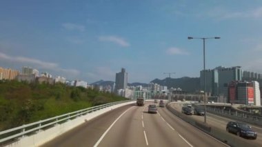 Hong Kong, China - 2020: road from the airport to the city