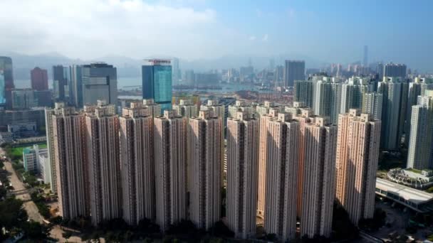 Hongkong, China - 2020: Wohnkomplex Richland Gardens von oben — Stockvideo