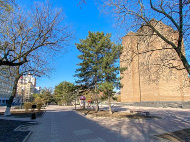 Rostov-on-Don, Rusya - 2020: Desert Pushkinskaya Caddesi