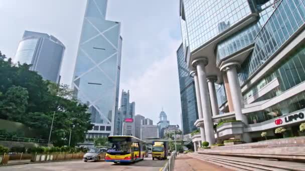 Χονγκ Κονγκ - 2020: οδοί, οδικοί και ουρανοξύστες, timelapse — Αρχείο Βίντεο