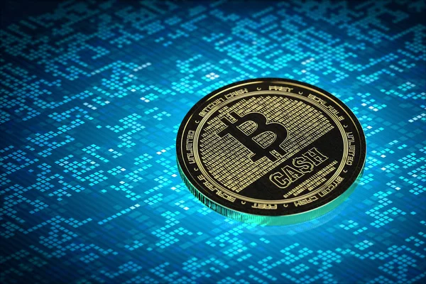 Bitcoin geld Blockchain Stockfoto