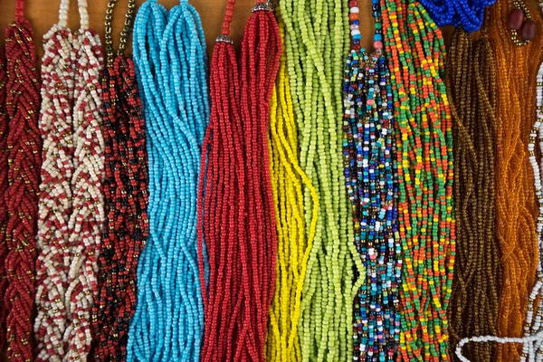 Microbead jewelry closeup in Ecuador — Stock Photo, Image