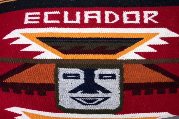 Colourful textiles in Otavalo — Stock Photo, Image