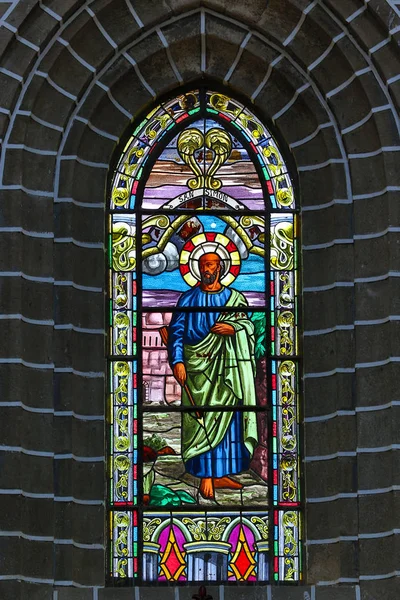 Stained church windows in Colombia — Stock Photo, Image