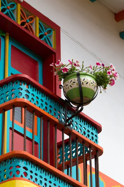 Colonial wooden balcony — Stock Photo, Image