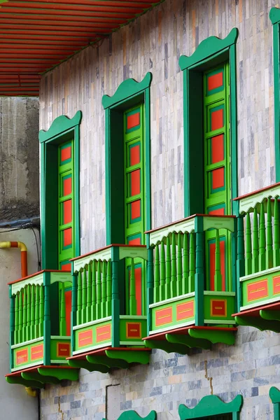 Colorful Colombian architecture details — Stock Photo, Image