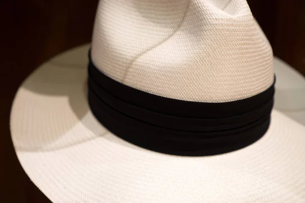 Panama hat closeup — Stockfoto
