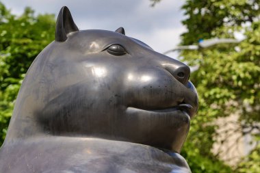 Medellin Botero kedi heykeli