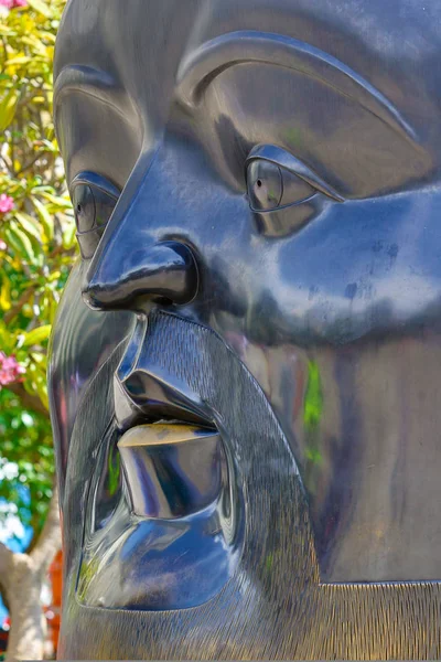 Botero Mann Statue extreme Nahaufnahme — Stockfoto