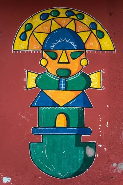 Indigene Wandmalerei — Stockfoto