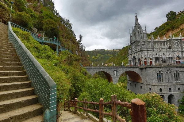 Santuario Las Lajas Colombia — Foto de Stock