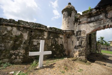 eski İspanyolca fort harabe Panama 