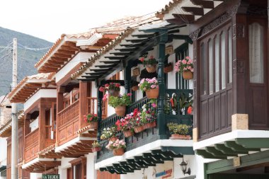 Villa de Leyva Kolombiya sömürge balkon 