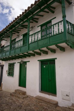 Villa de Leyva içinde bina koloni tarzı 