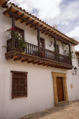Villa de Leyva içinde bina koloni tarzı 