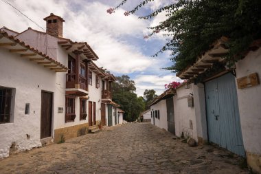 Villa de Leyva Kolombiya merkezi alanı 