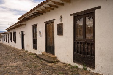 Villa de Leyva Kolombiya merkezi alanı 