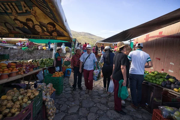 El mercado campesino en Villa de leyva Colombia — Foto de Stock