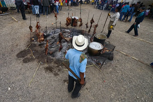 Outdoor barbeque in Villa de Leyva — Stockfoto